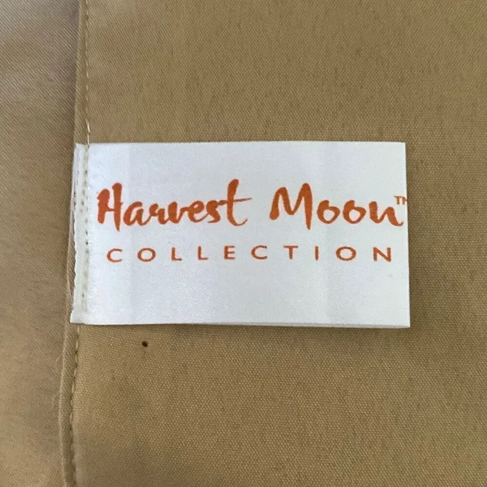 Harvest moon collection, Burlap leaf print placement set of two
